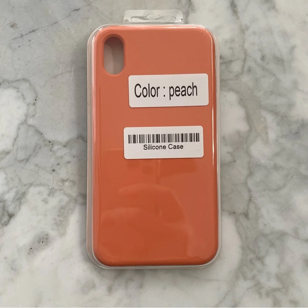 Apple iPhone XR silicone case peach‎